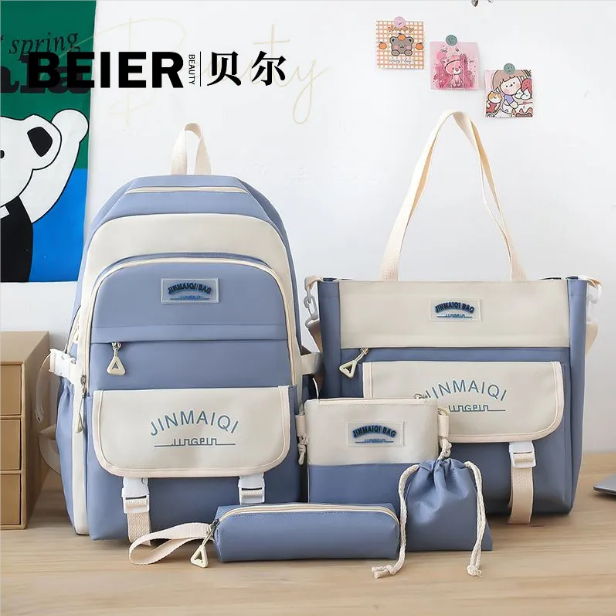 開學季五件套書包 背出簡約小淑女小紳士感//輕盈舒適小學書包首選