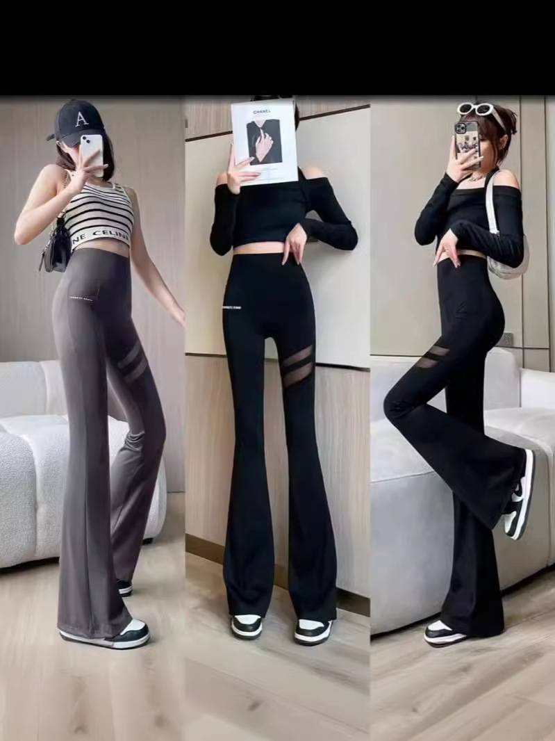 夏季網紗高腰高彈透氣收腹提臀褲